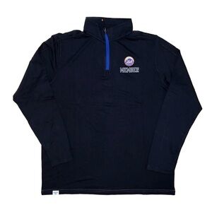 NEW YORK METS 1/4 Quarter Zip Black Pullover-  Small